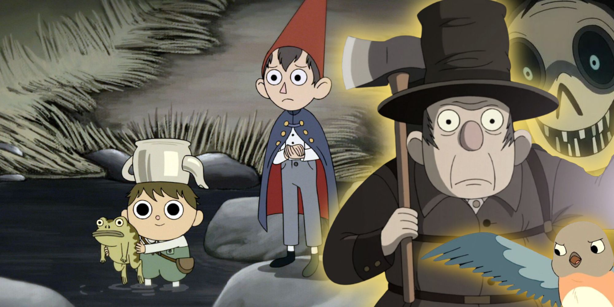 Over the Garden Wall collage of main characters