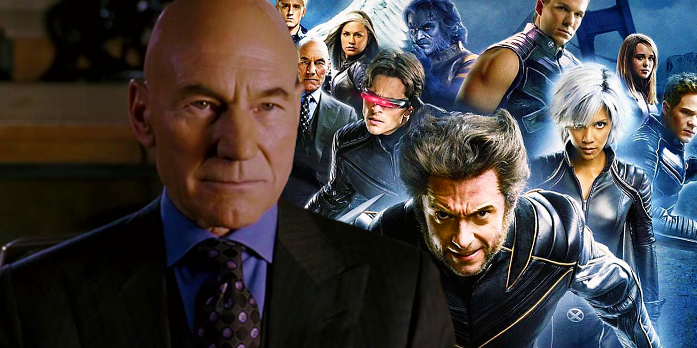 Patrick Stewart as Professor X with the X-Men in Fox&rsquo;s franchise