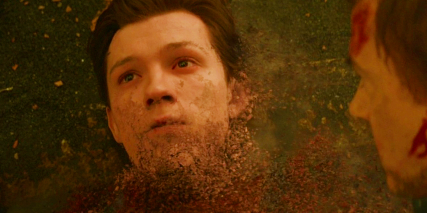 Peter Parker snapped by Thanos in Avengers Infinity War