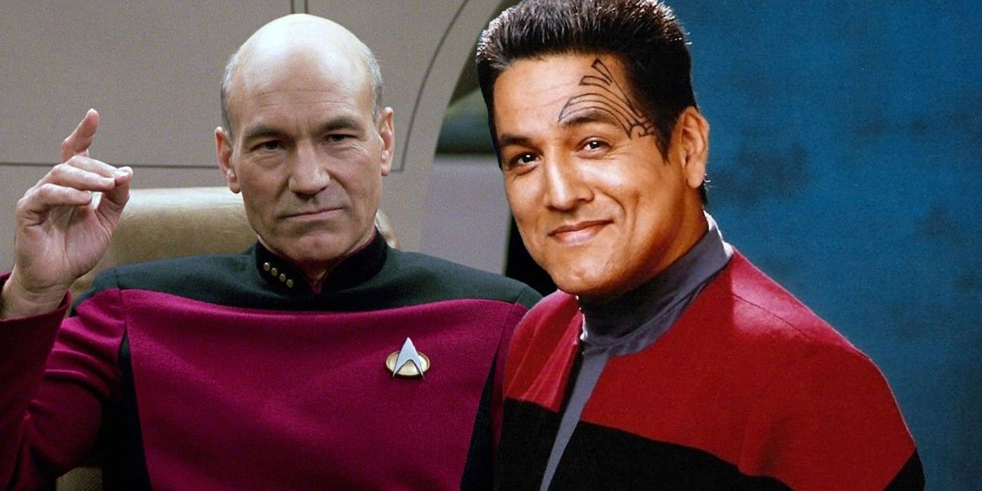 Picard and Chakotay from Star Trek: TNG and Voyager.