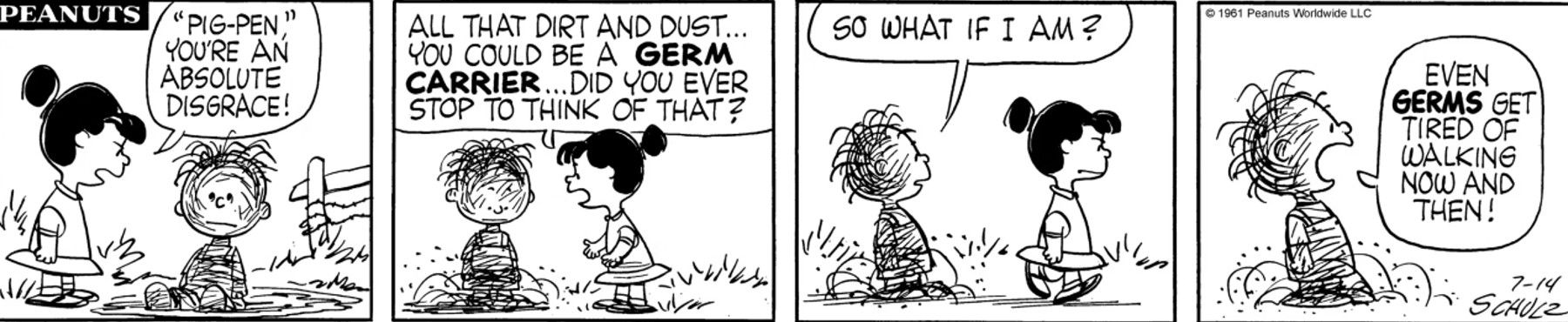 pig pen and lucy peanuts strip