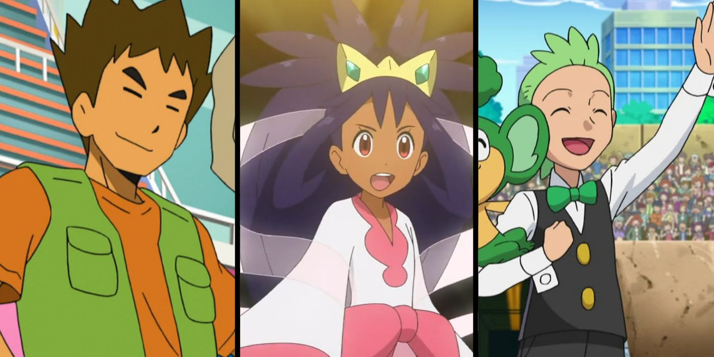 Pokemon: (L to R) Brock, Iris, Cilan