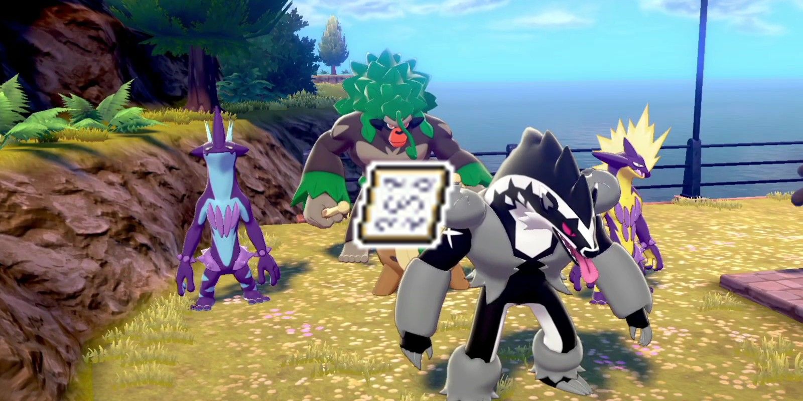 The Maximizers in Pokémon Sword and Shield with the &lsquo;Band Autograph&rsquo; item sprite.