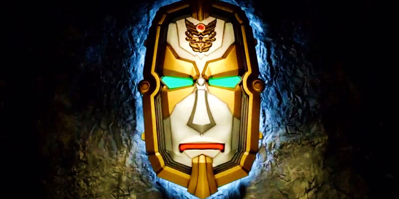 Power Rangers Super Megaforce's Gosei talking to the Rangers