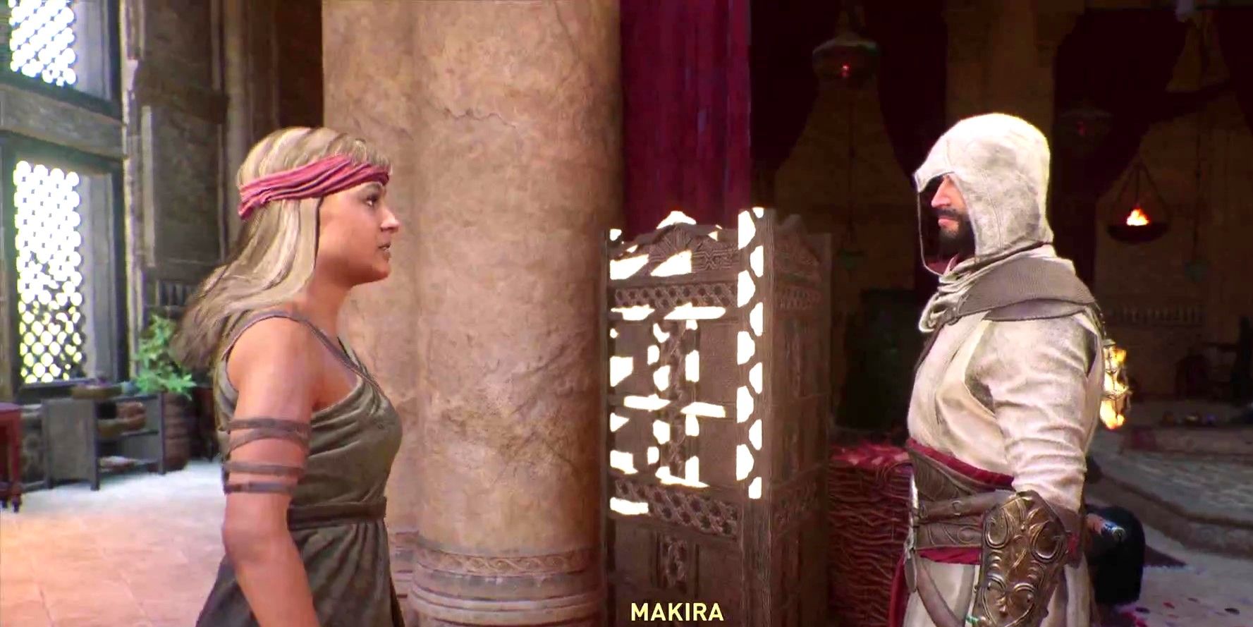 Makira and Basim talking in Assassin&rsquo;s Creed Mirage