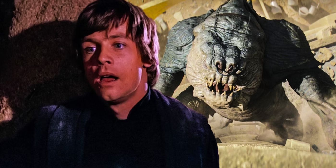 Rancor vs Luke Skywalker.