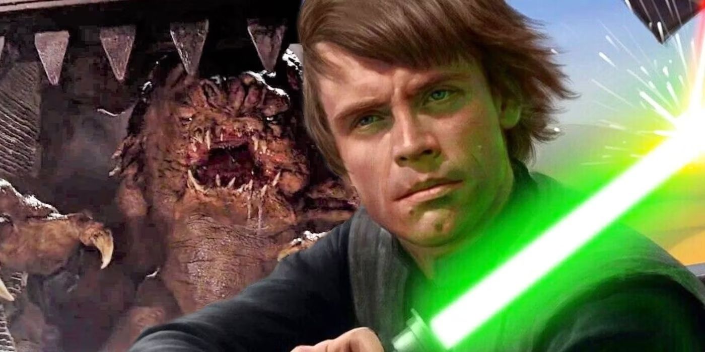 Rancor vs Luke Skywalker.