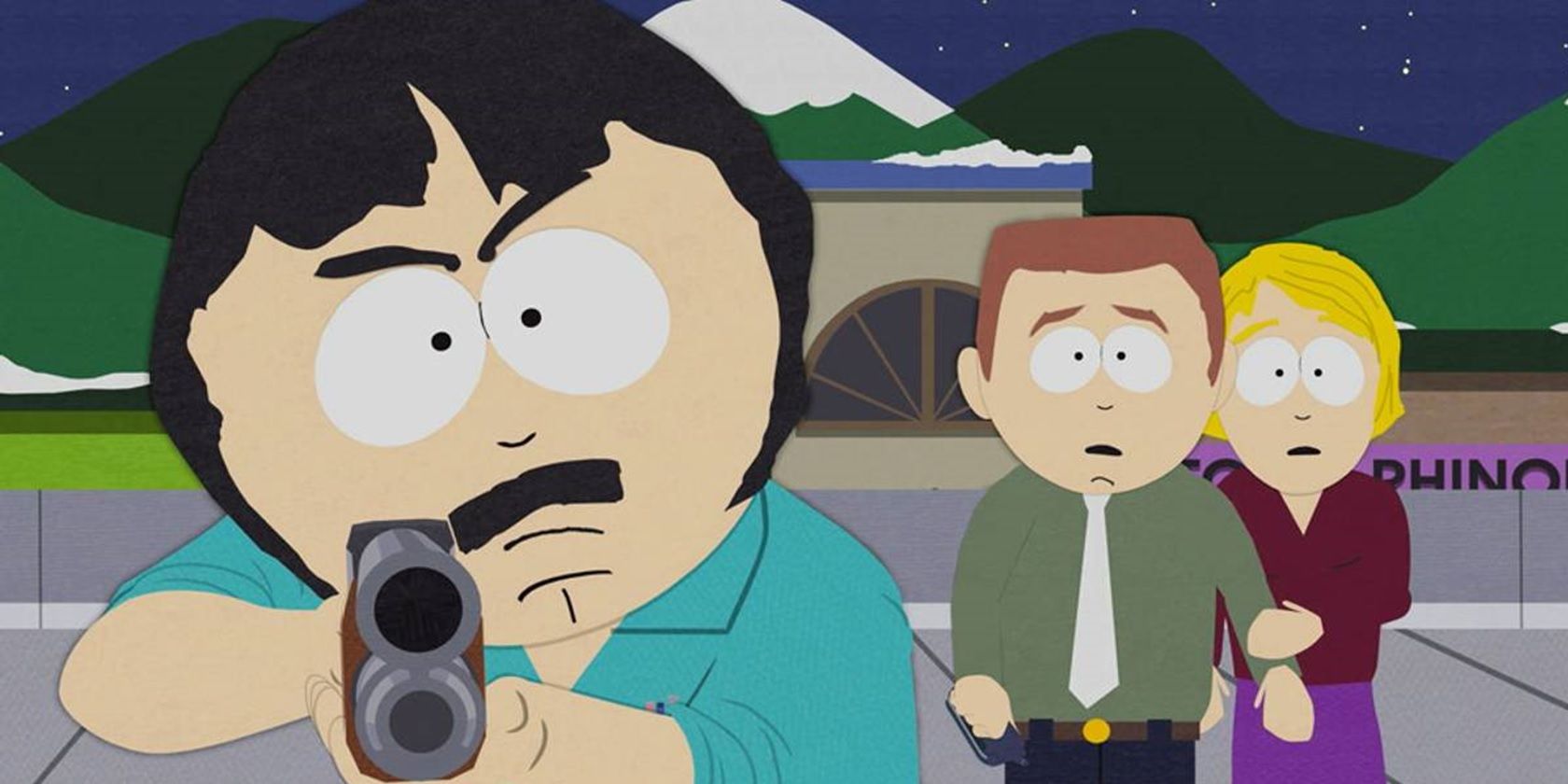 Randy with a shotgun in South Park