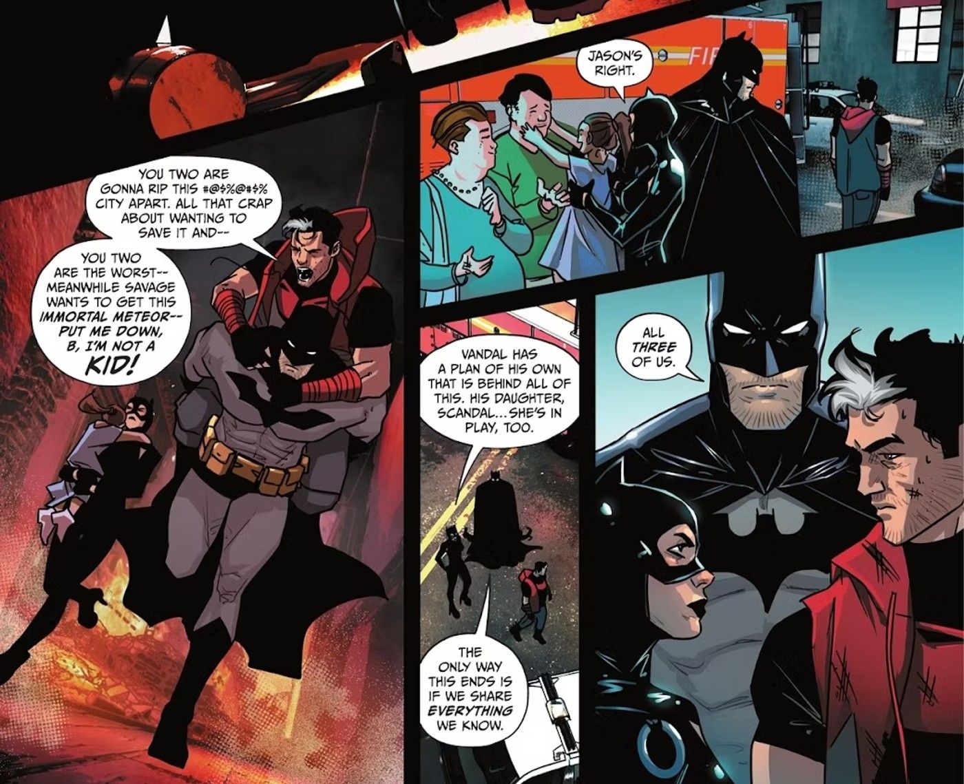 Red Hood Tells Batman and Catwoman Gotham Needs Them All to Unite