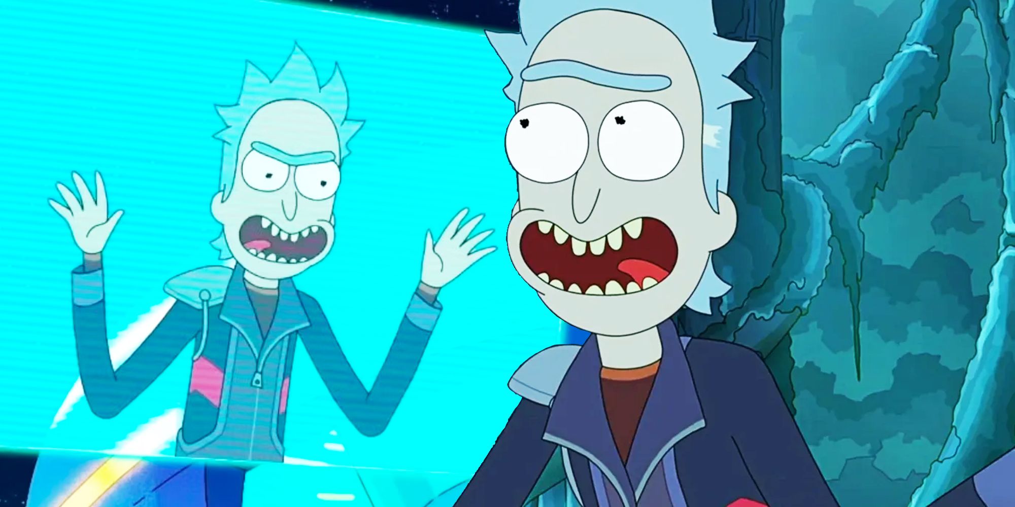 Rick Prime e seu holograma na 7ª temporada de Rick e Morty