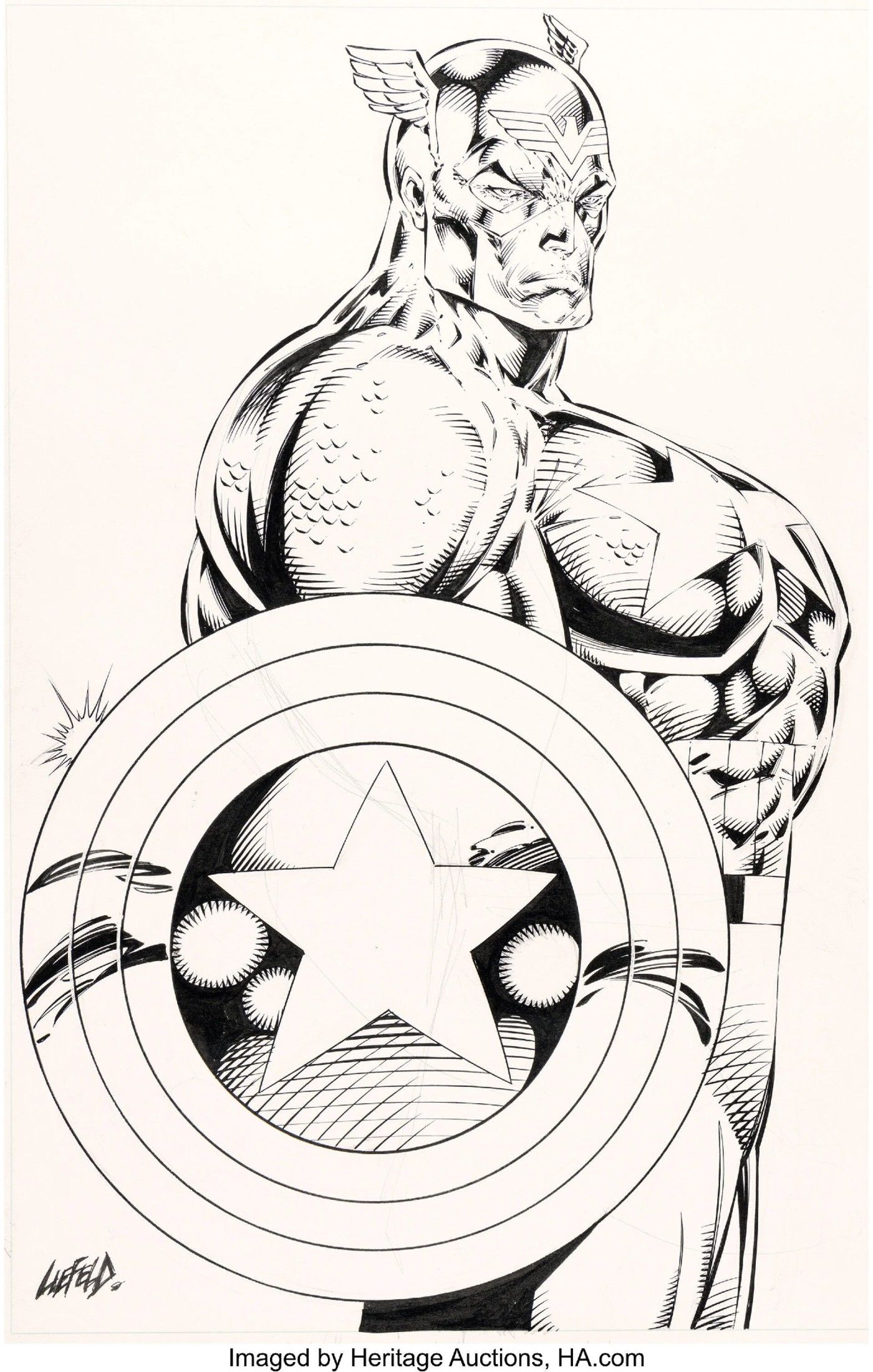 Rob Liefeld Captain America Heritage Auction