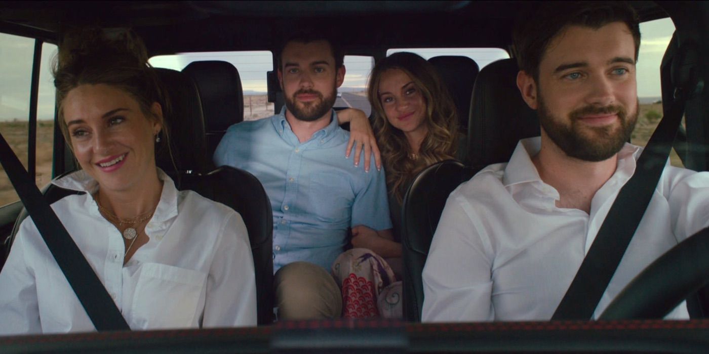 The cast of Robots ride in a car