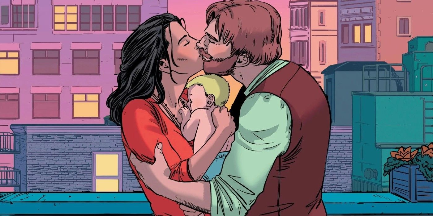 Roger Gocking Porcupine kisses Spider-Woman Jessica Drew