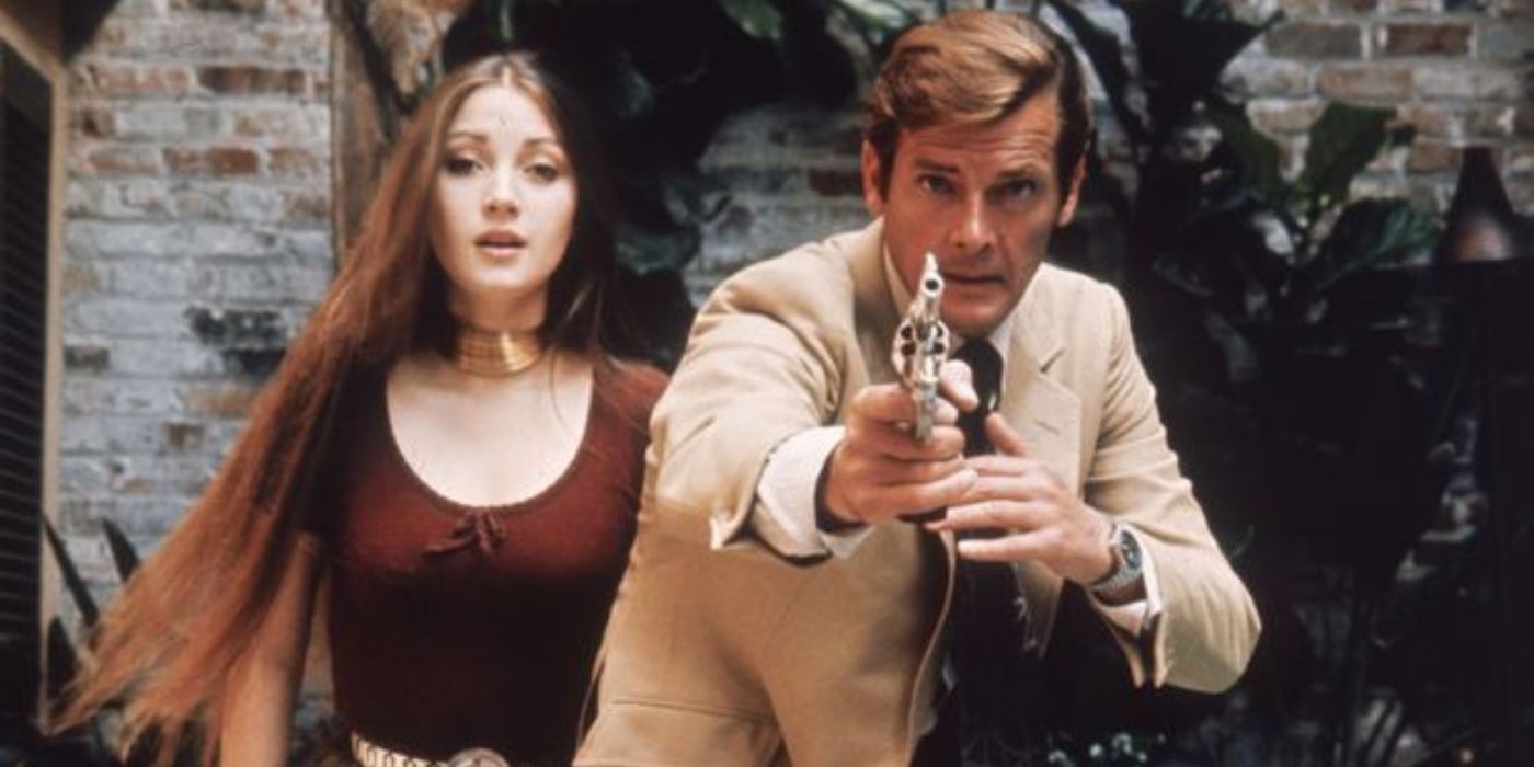 Roger Moore as James Bond in Live and Let Die 