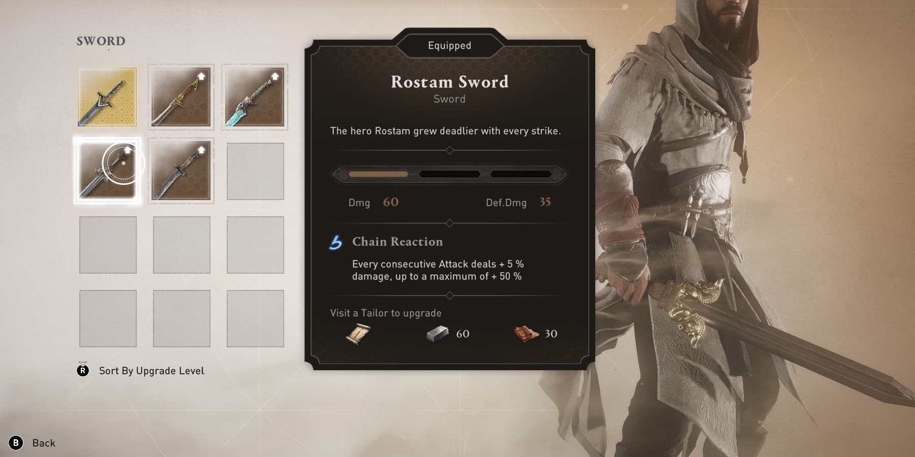 Elaborate straight blade the Rostam Sword in Assassin&rsquo;s Creed Mirage