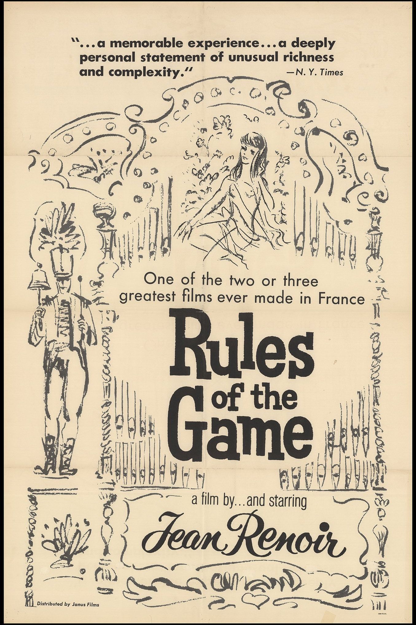 Rules of the Game 1939 Movie Poster