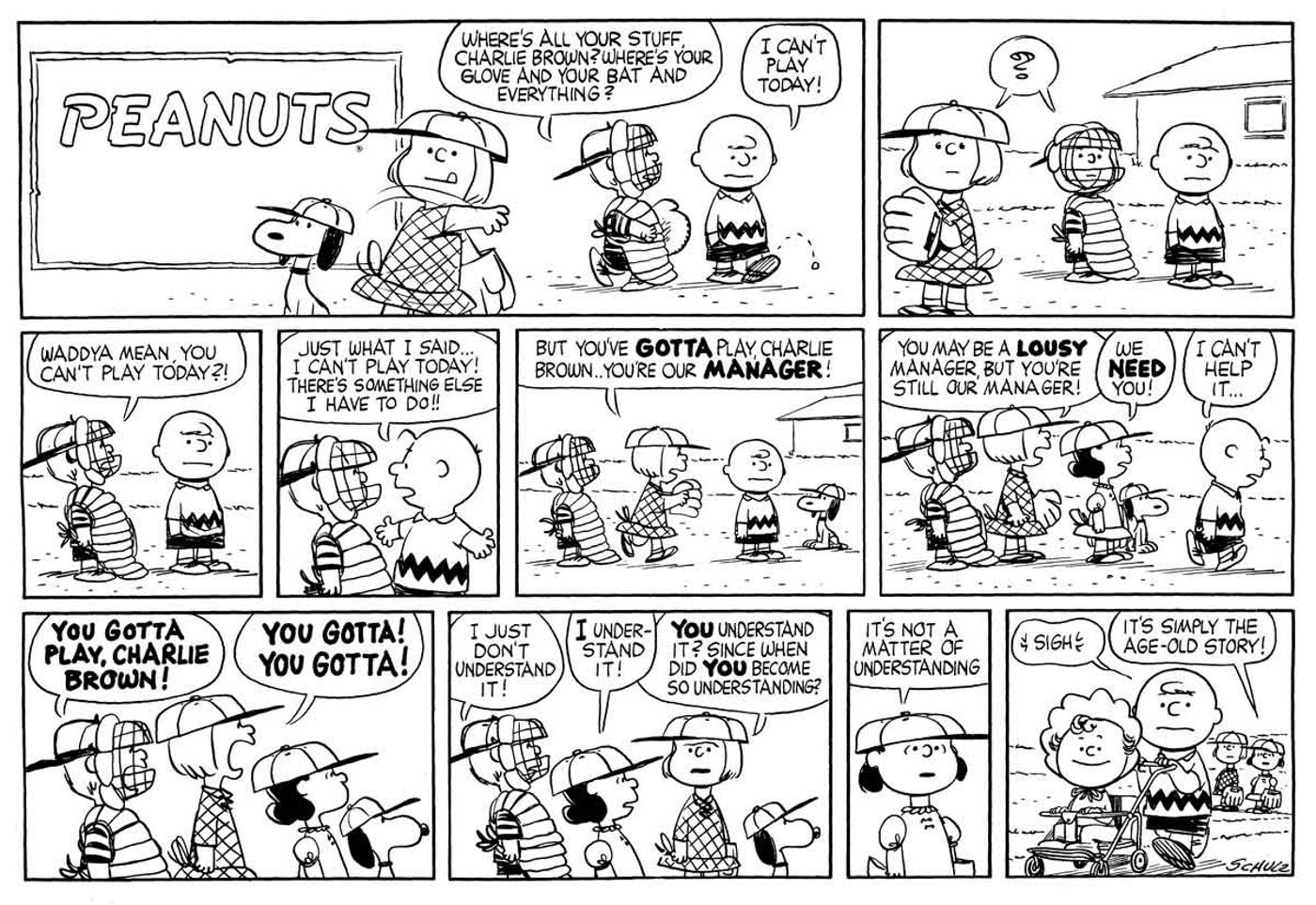 Sally's First Appearance in Peanuts