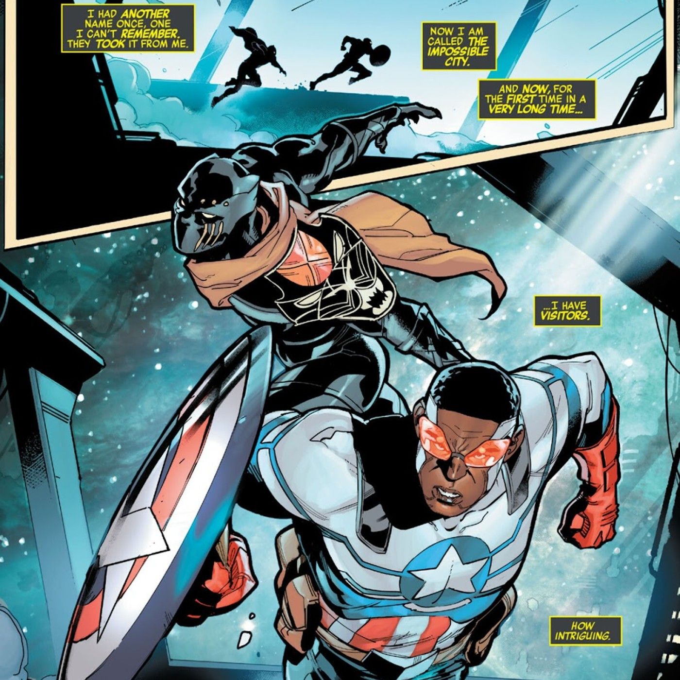 Sam Wilson Captain America and Black Panther Avengers meet The Impossible Planet