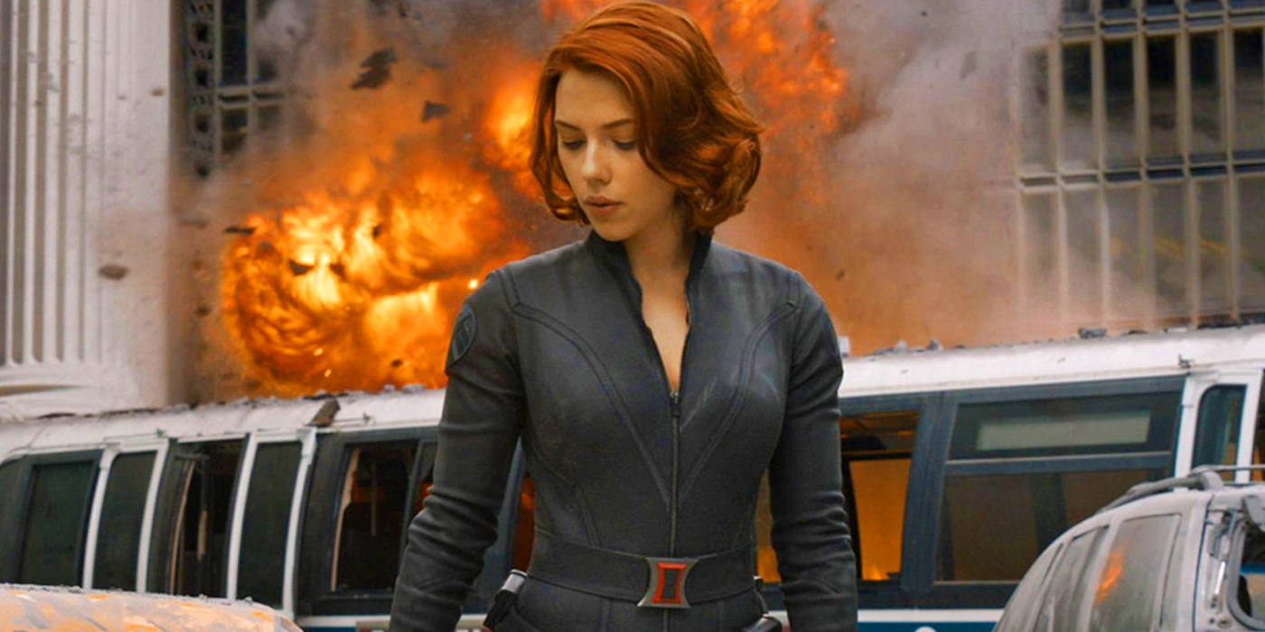 Scarlett Johansson as Natasha Romanoff in 2012's The Avengers