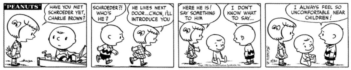 Schroeder's First Appearance in Peanuts