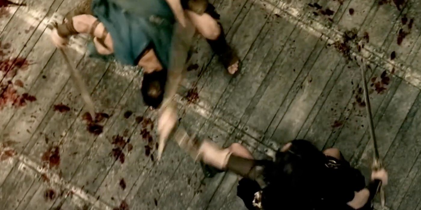 Themosticles fights Artemisia in 300: Rise of an Empire.