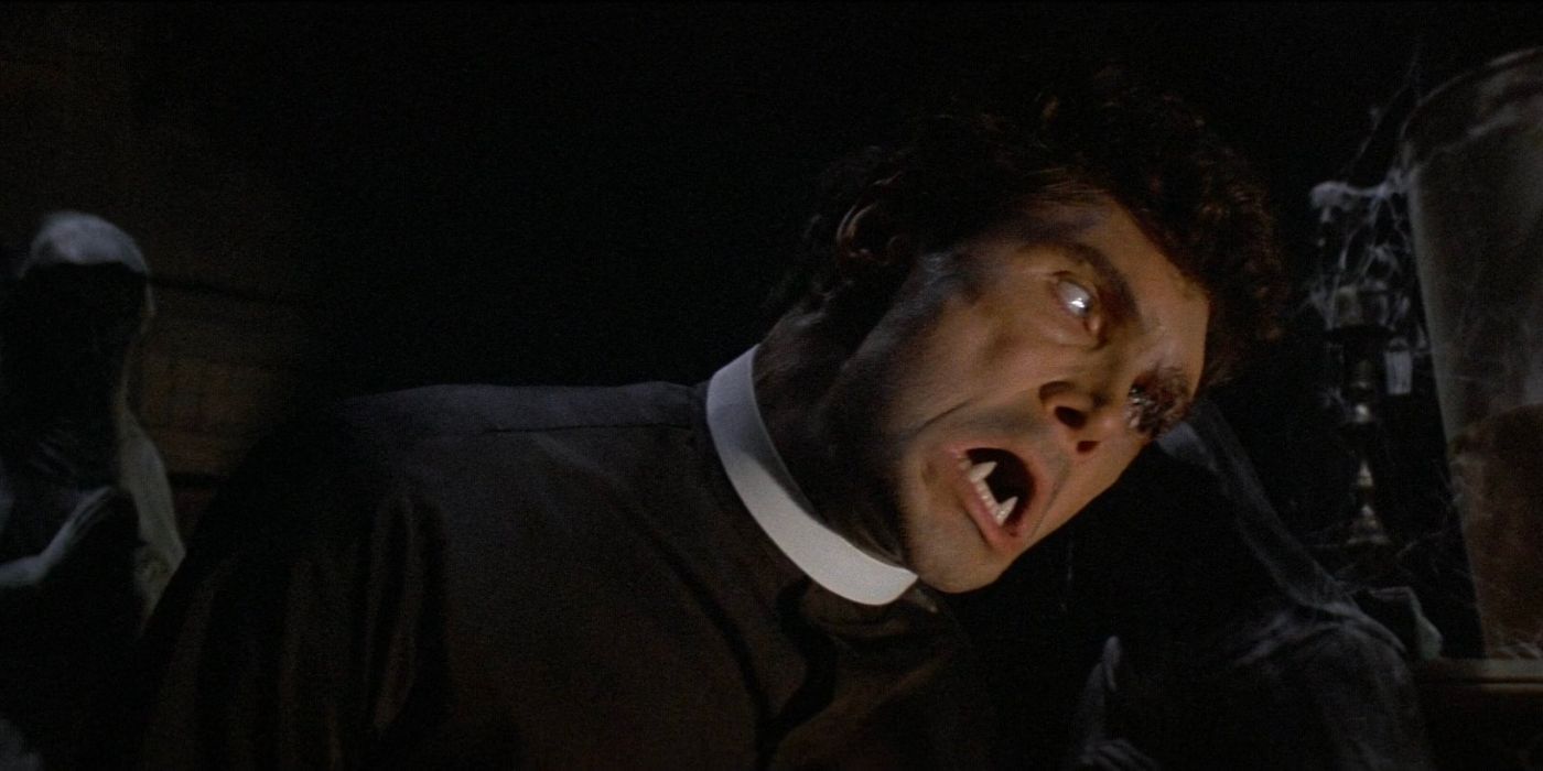 The Reverend (Everett McGill) turning into a werewolf in Silver Bullet