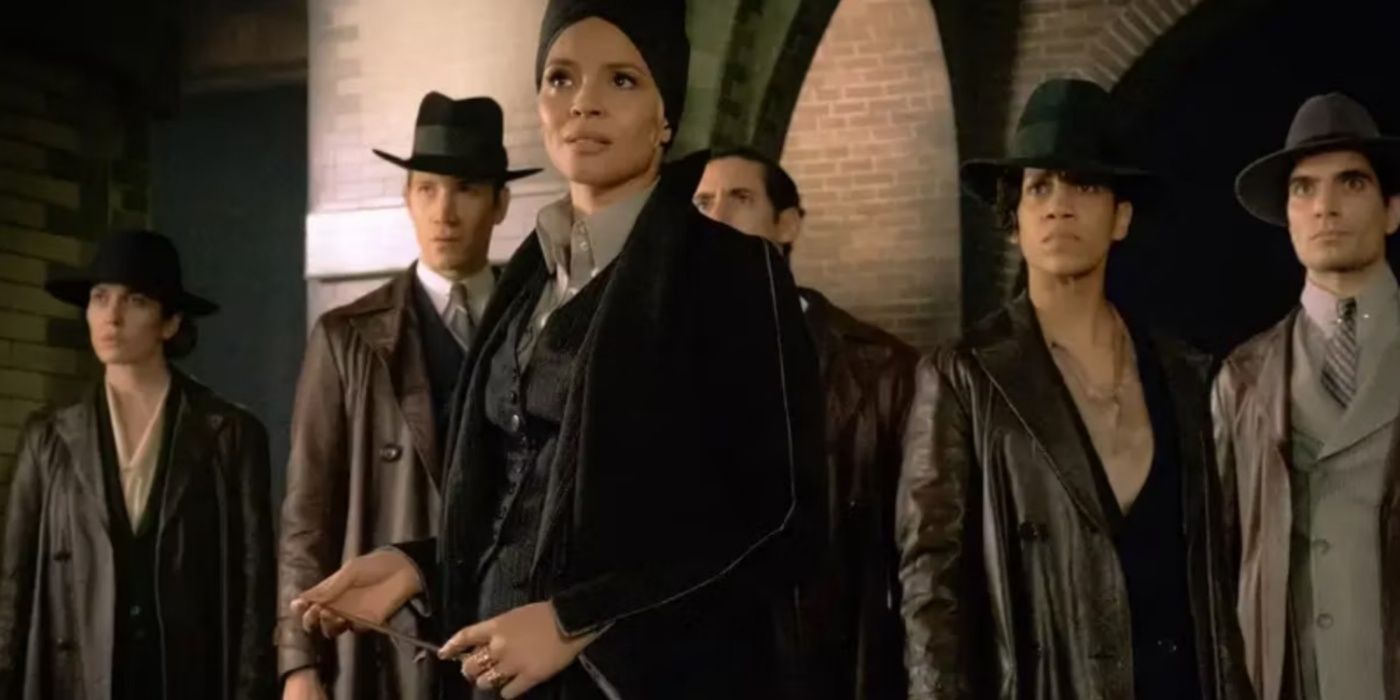 Seraphina Picquery with MACUZA Agents in Fantastic Beasts.