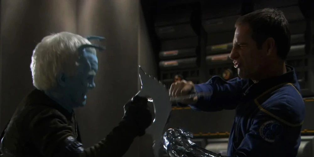 Star Trek Enterprise United - Shran and Archer fight with Ushaan-Tor