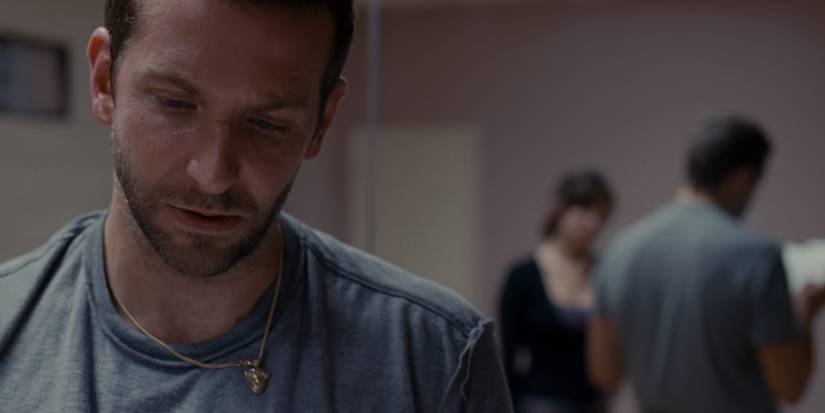 Bradley Cooper as Pat reading Nikki's letter in Silver Linings Playbook
