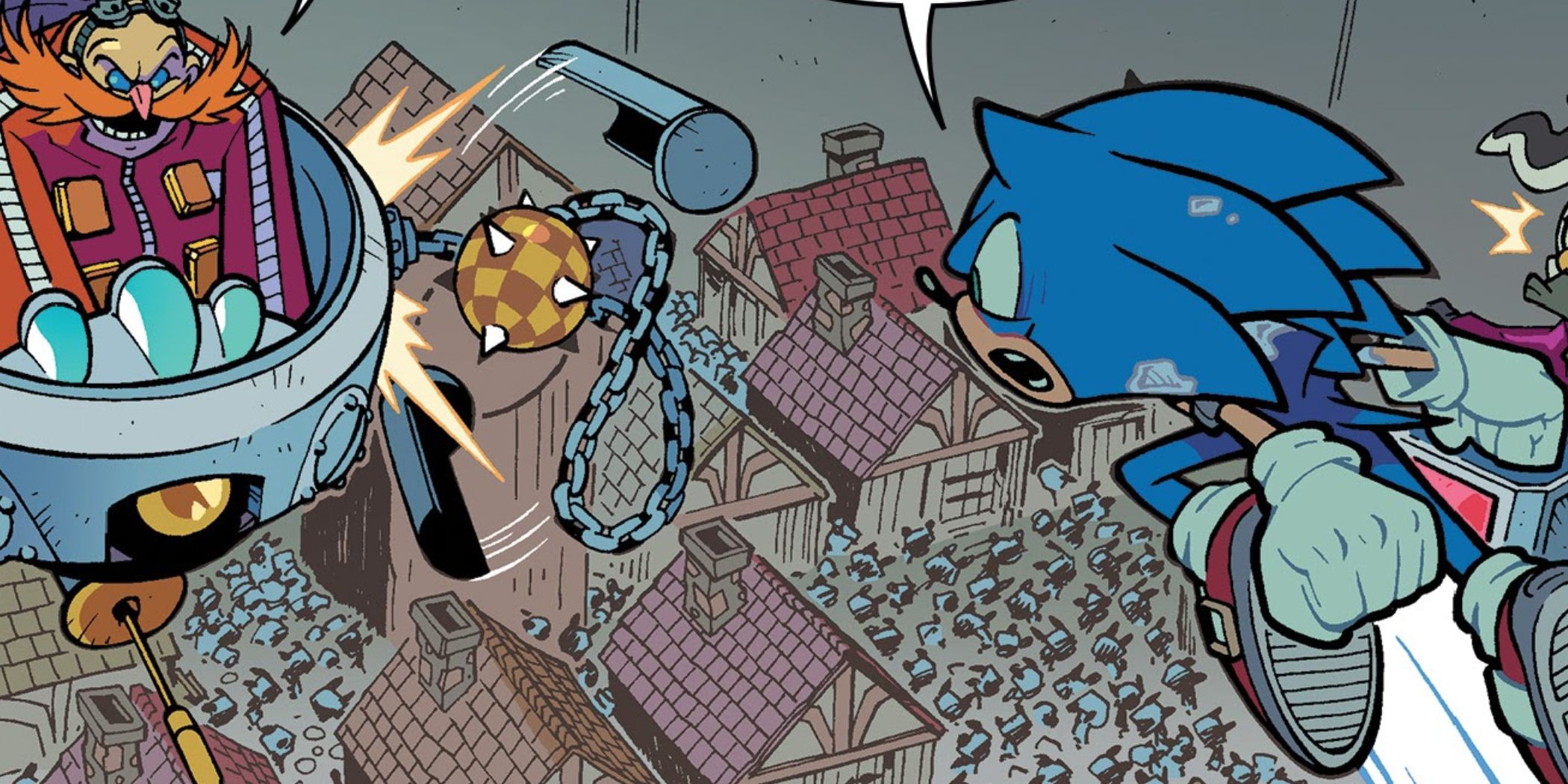 Sonic e Dr Eggman lutam por Zombots