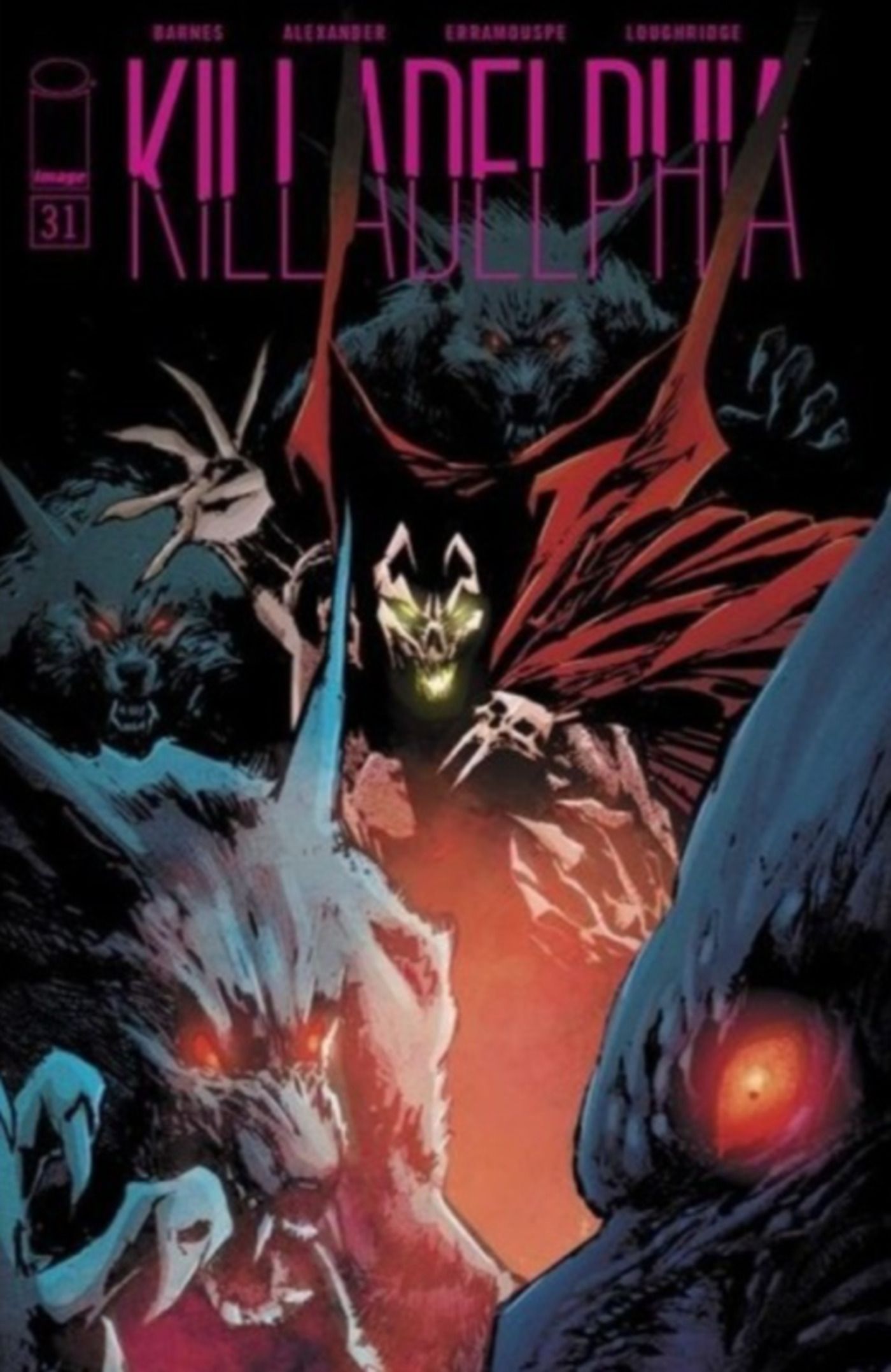 Cover for Killadelphia #31, which will feature Spawn, Blacula, and Dracula