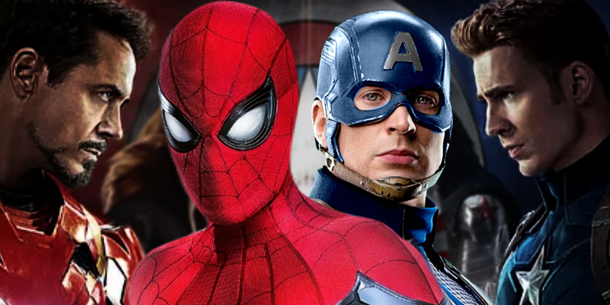 Spider-Man and Captain America in Civil War MCU Crossover Event