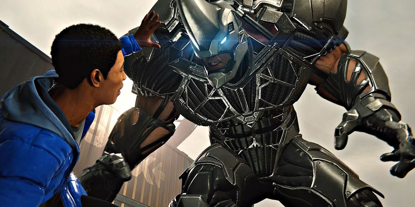 Rhino attacks Miles in Marvel&rsquo;s Spider-Man
