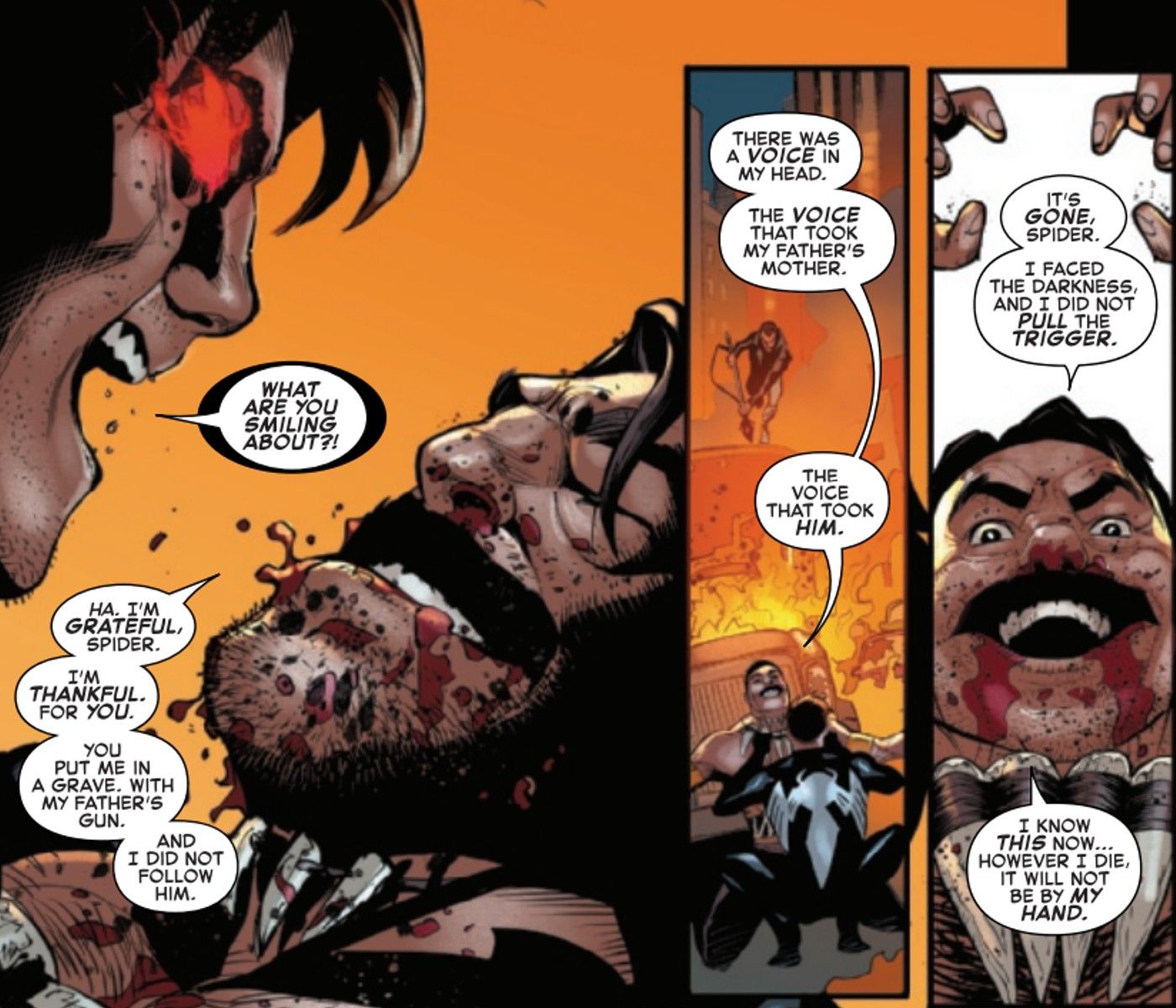 Spider-Man removes the voice from Kraven the Hunter’s head