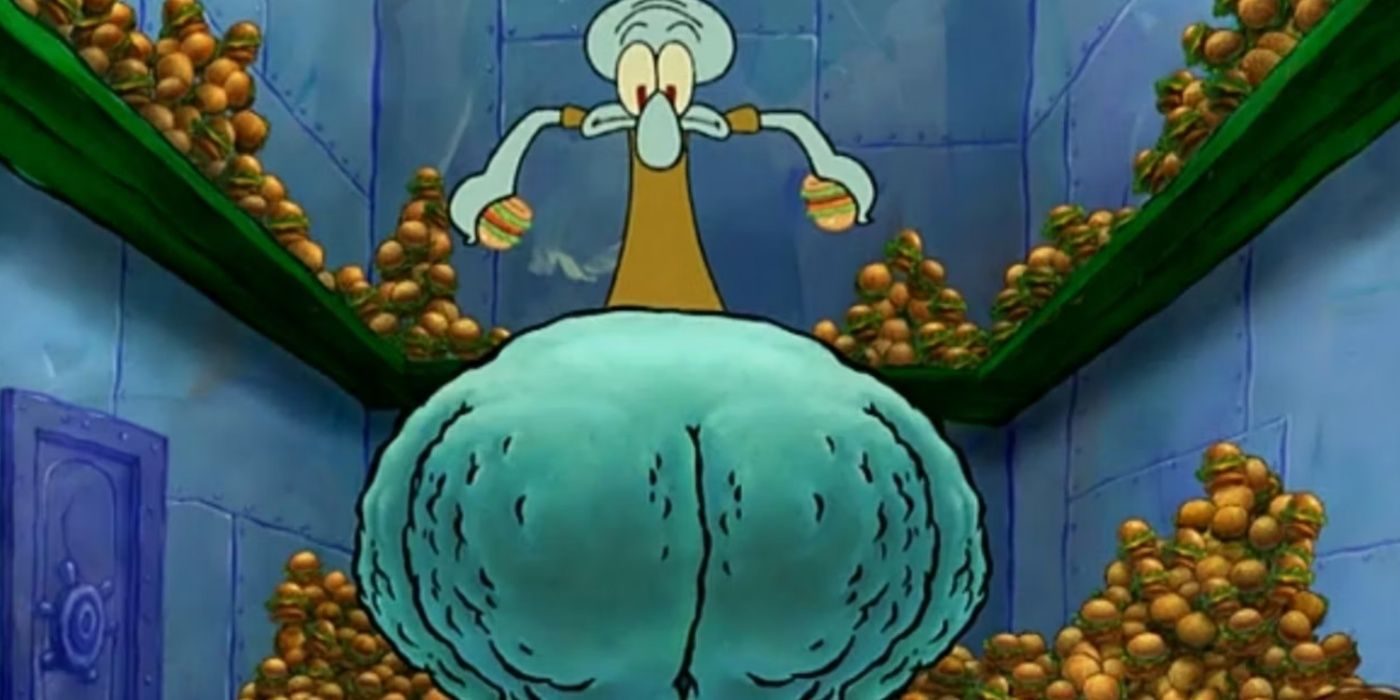 Squidward with giant thighs.