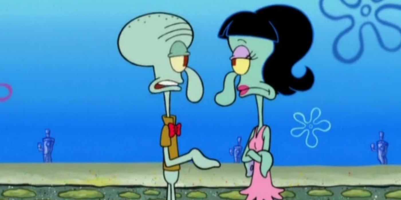Squidward with Squilvia.