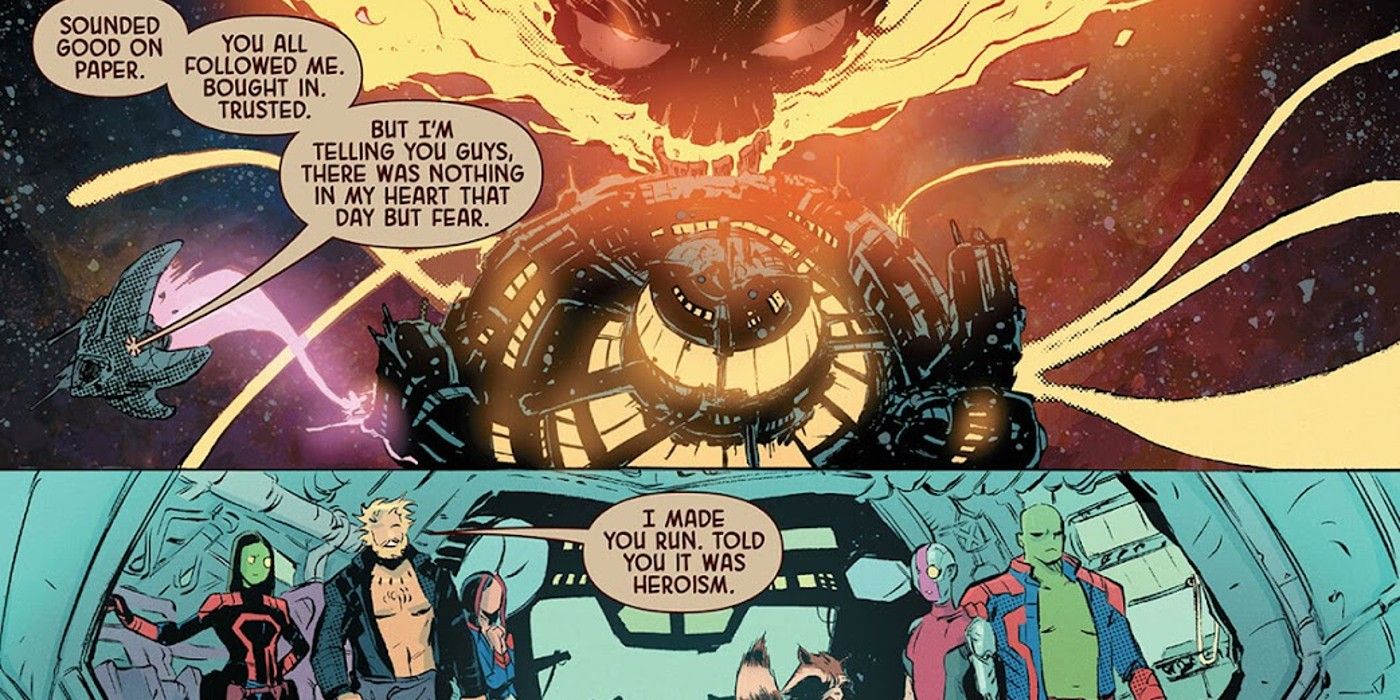 Guardians of the Galaxy #6: Starlord blames himself for ordering a retreat