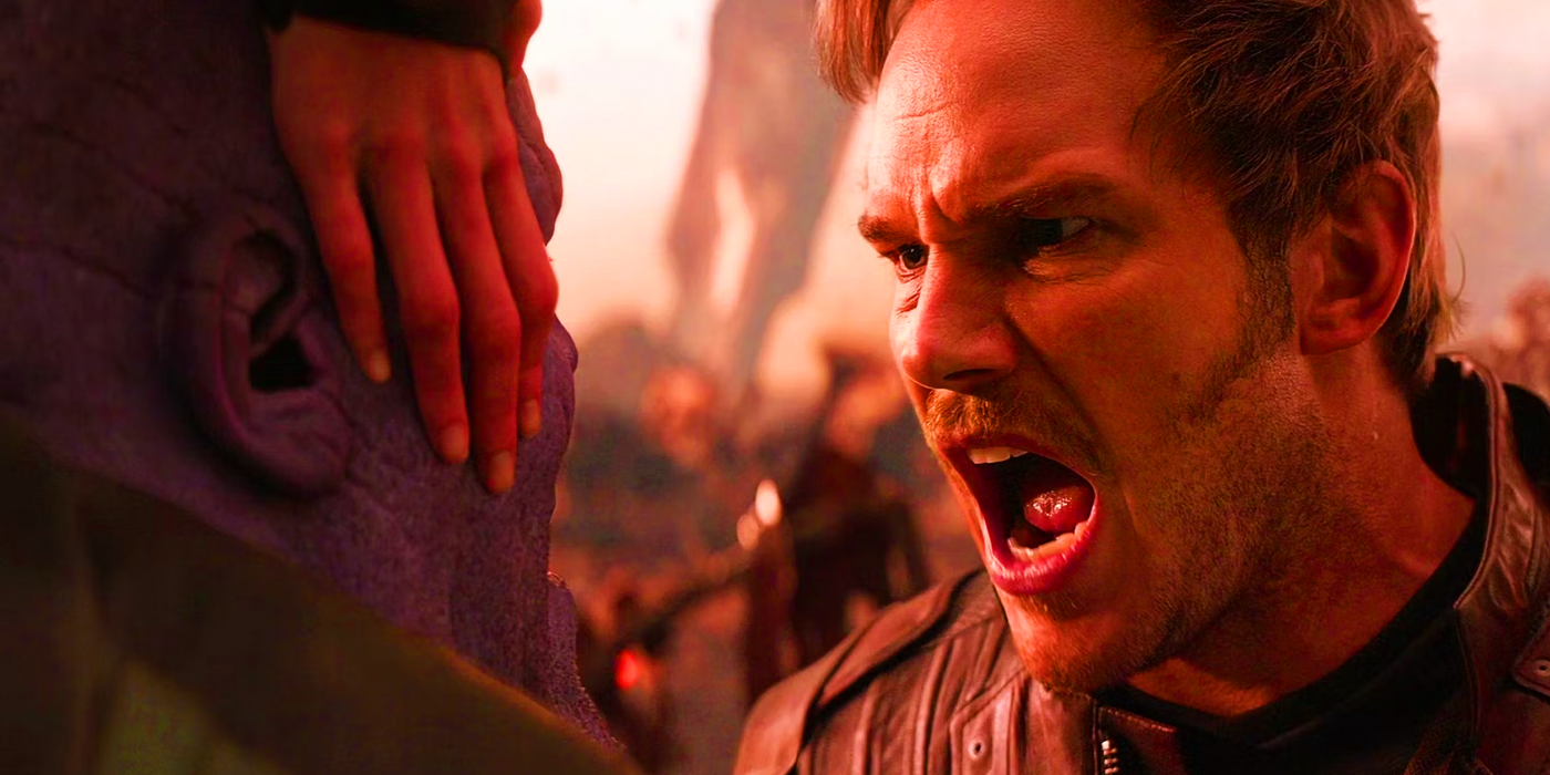 Star-Lord shouting at Thanos in Avengers Infinity War