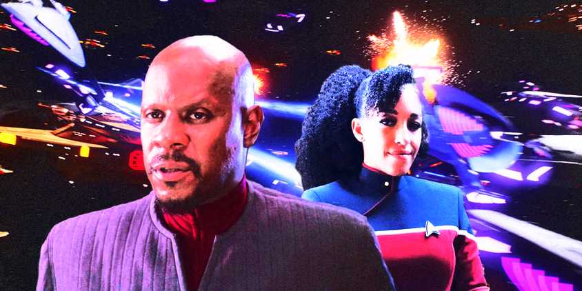 Captain Benjamin Sisko and Ensign Beckett Mariner