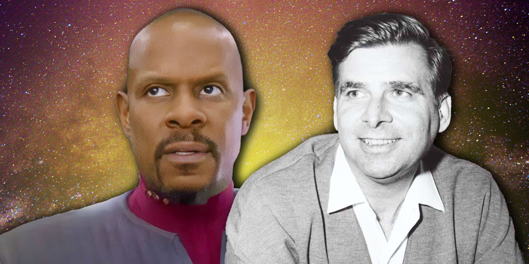 Benjamin Sisko from DS9 and Star Trek creator Gene Roddenberry.