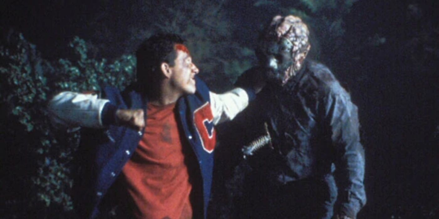 Steven Freeman punches Jason Voorhees.