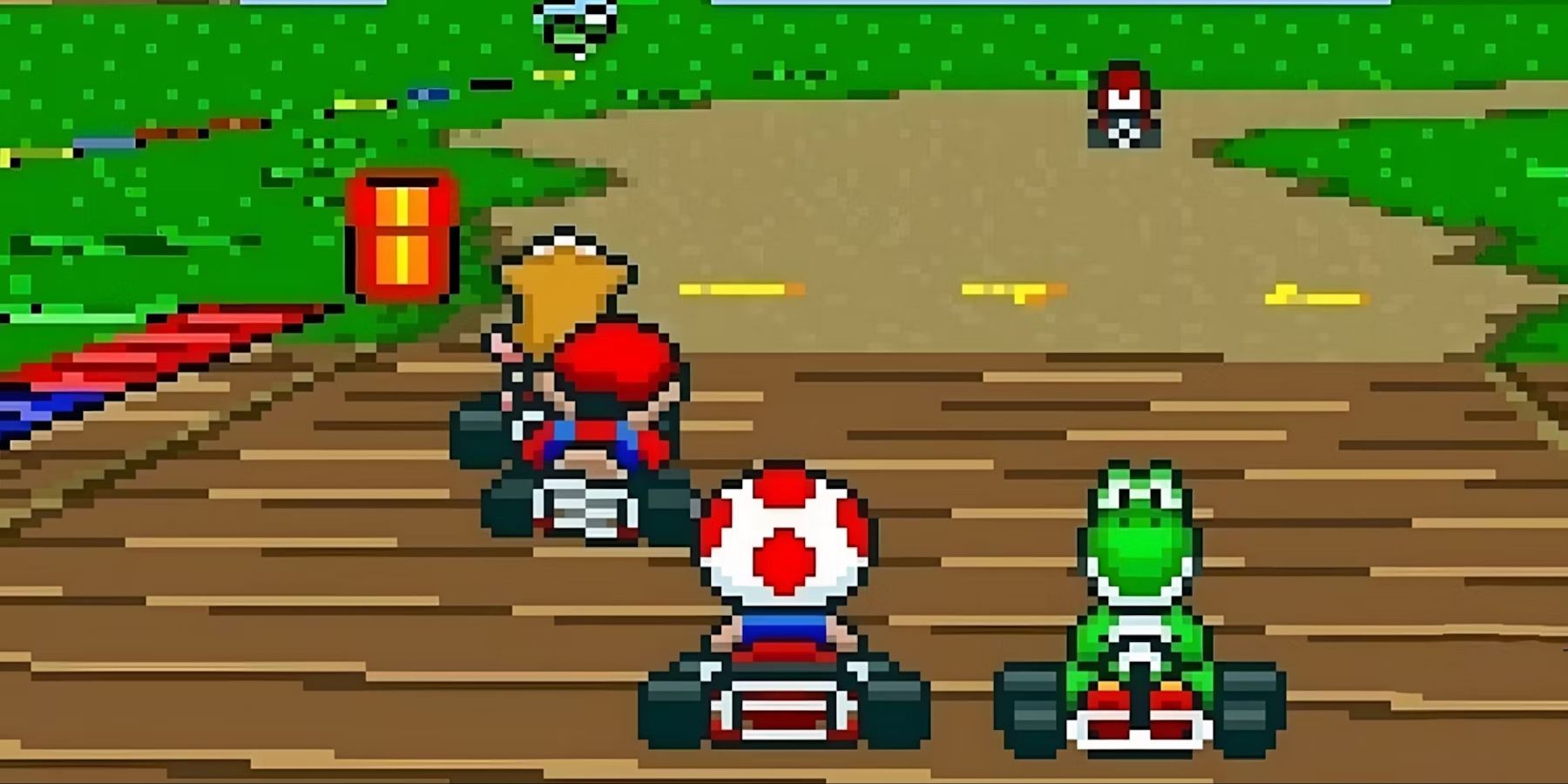 Super Mario Kart Screenshot From The SNES