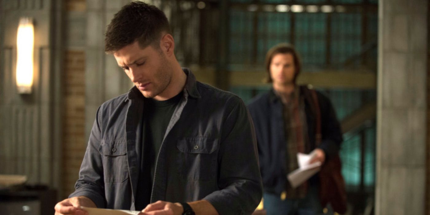 Dean does some reading in Supernatural