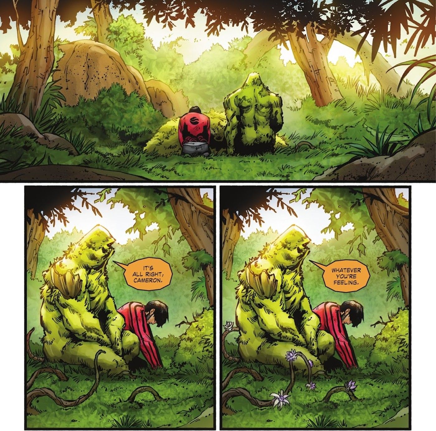 Swamp Thing Comforts City Boy in the Forest