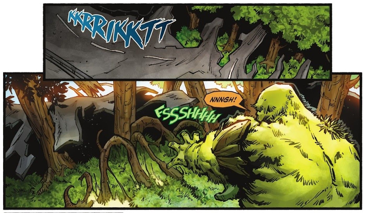 Swamp Thing Tries to Stop City Boy's Powers