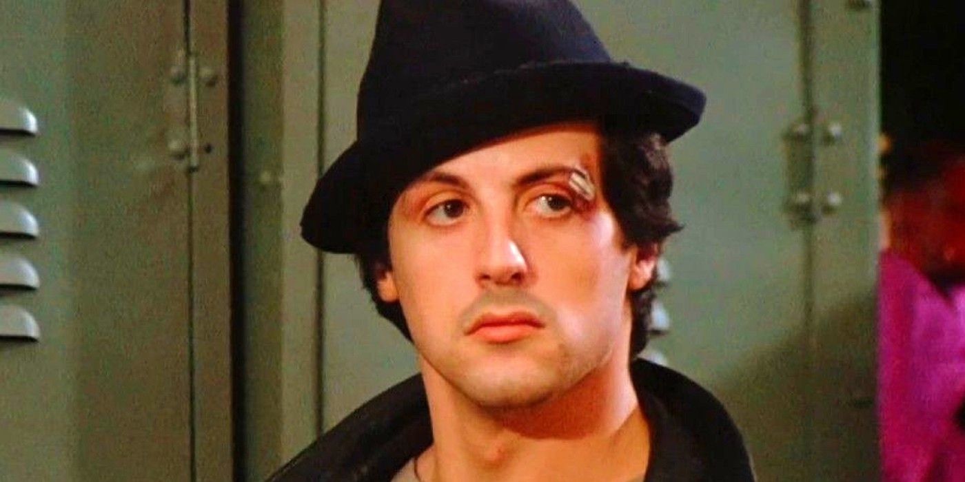Sylvester Stallone as injured Rocky
