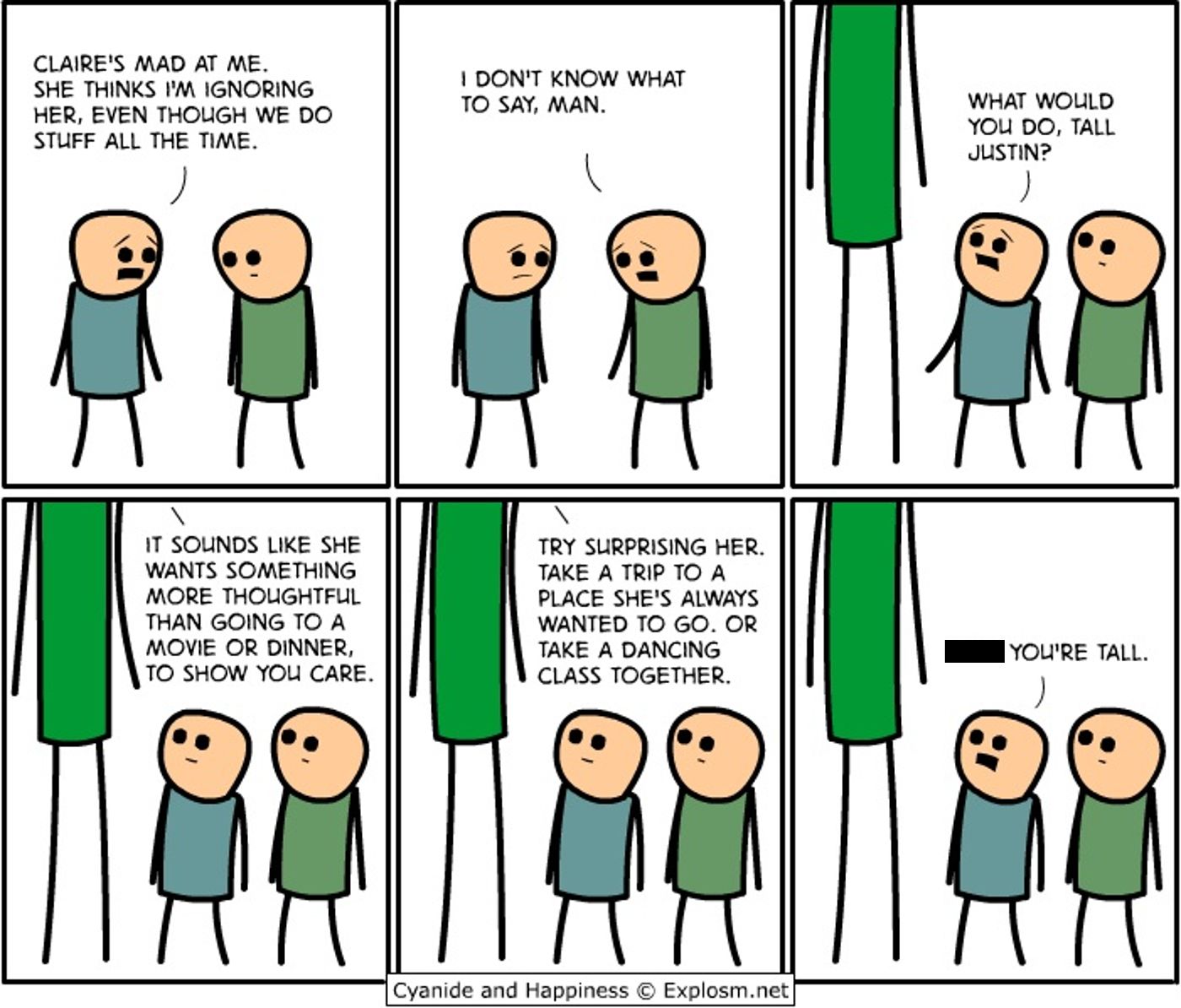 Tall Justin from Cyanide &amp; Happiness