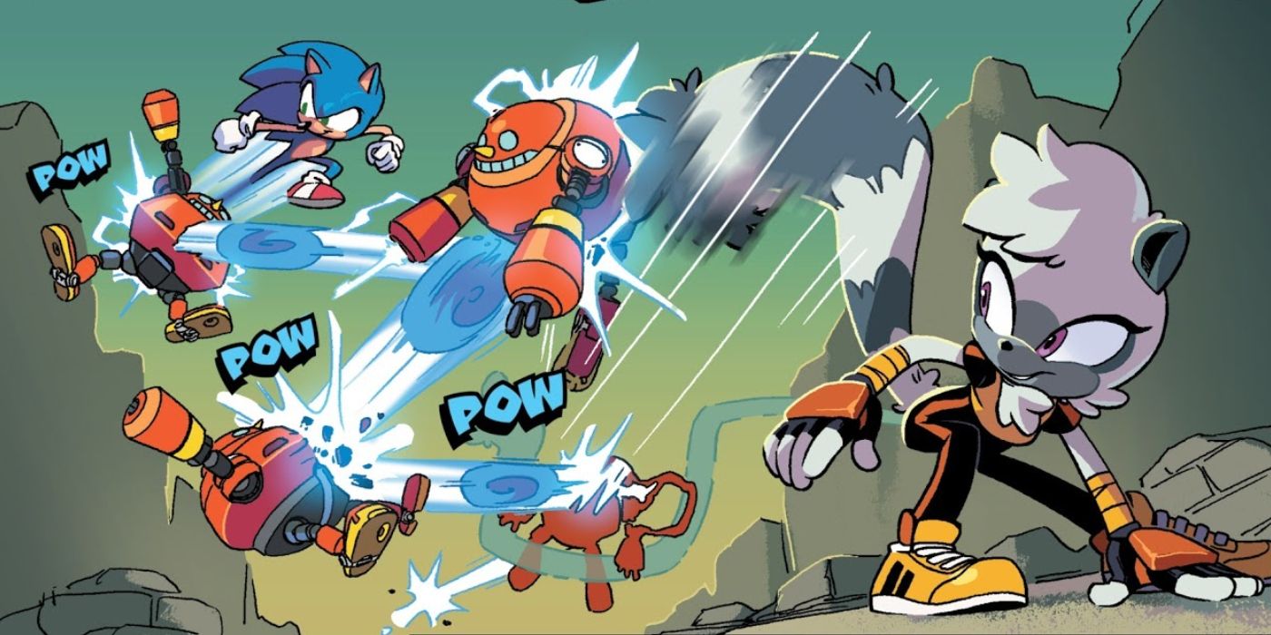 Tangle pulls Sonic into Badniks