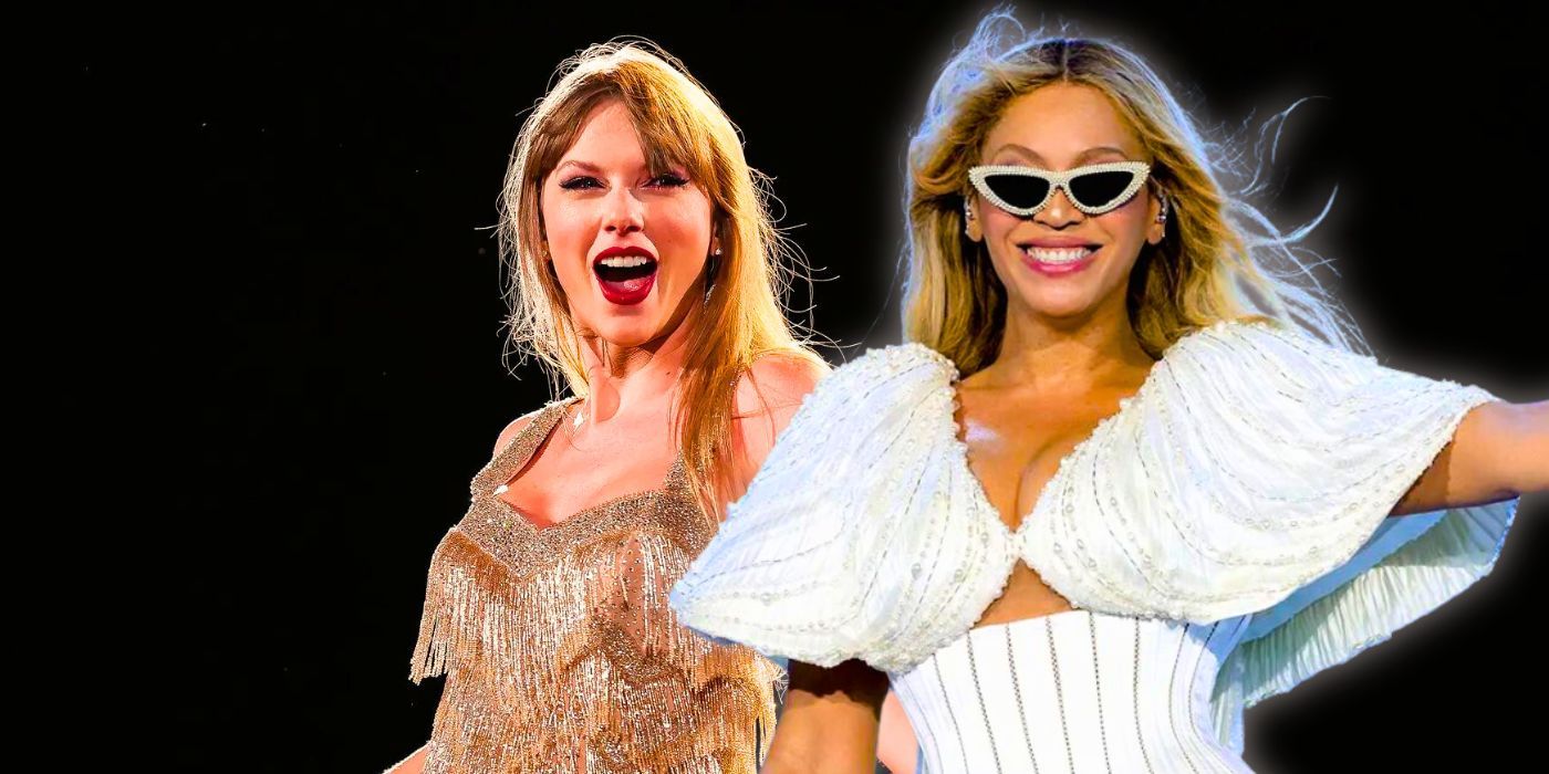 Taylor Swift and Beyonce collage image of tours