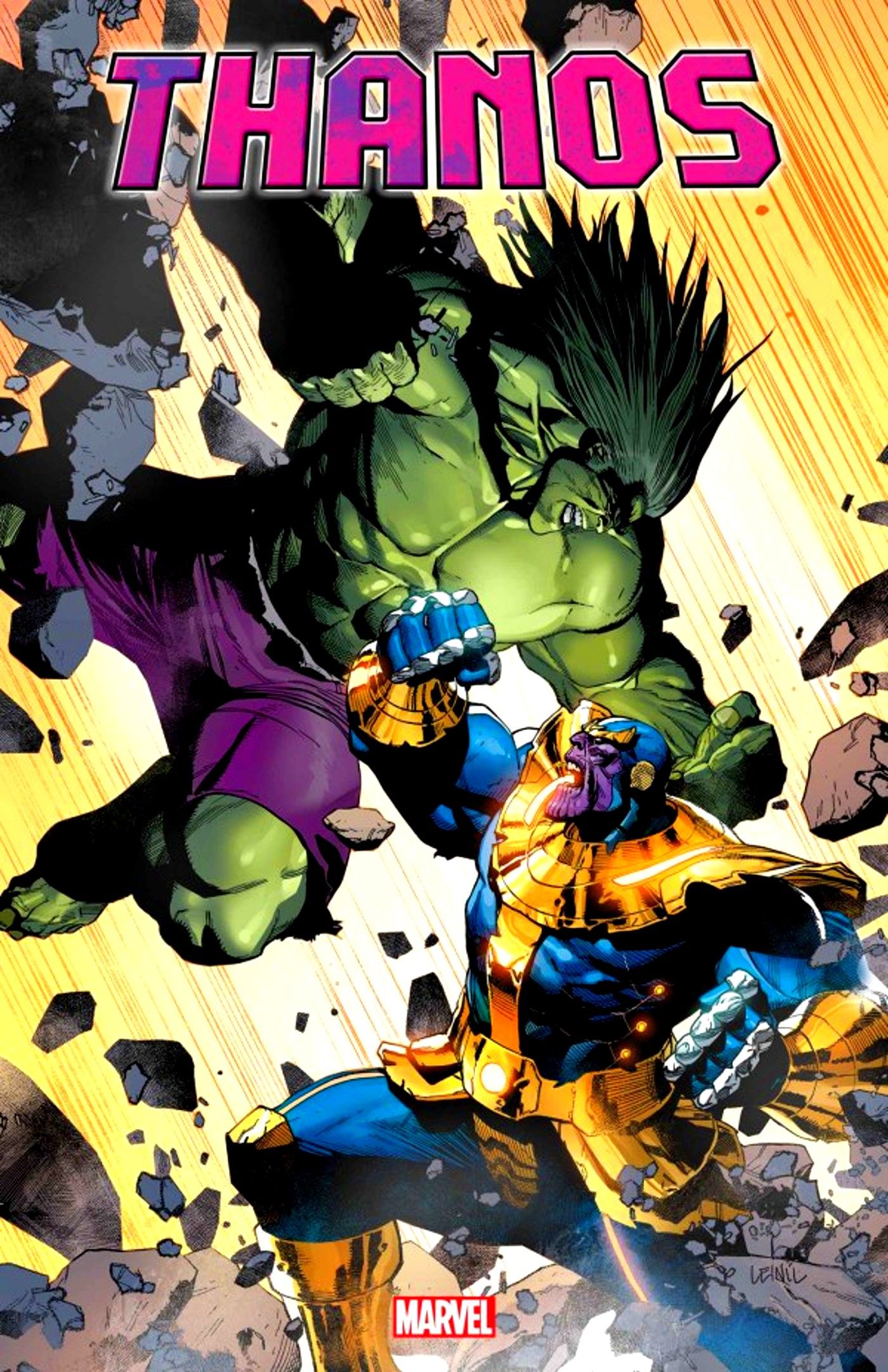 Thanos Vs Hulk Rematch Fixes The MCU S Most Misleading Fight   Thanos 1 Preview Cover Art 